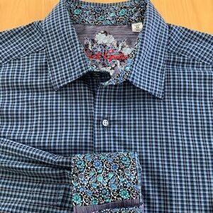 Robert Graham Button Down Long Sleeve Shirt, M